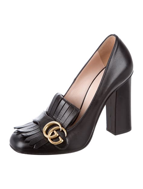 gucci marmont pumps|gucci kitten heel pumps.